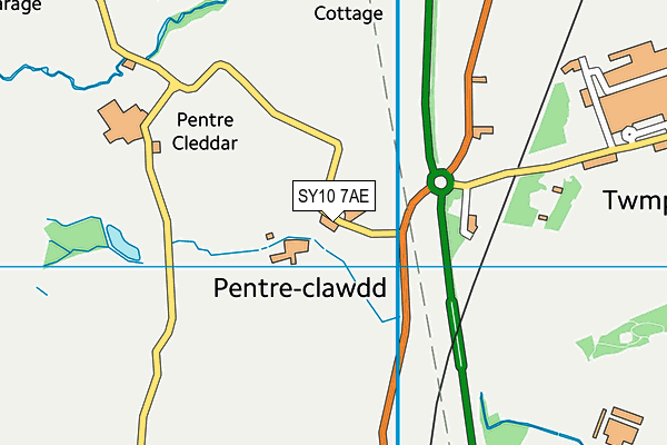 SY10 7AE map - OS VectorMap District (Ordnance Survey)