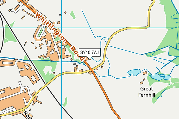 SY10 7AJ map - OS VectorMap District (Ordnance Survey)