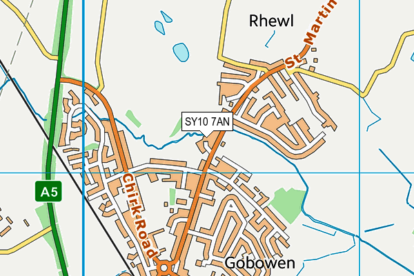 SY10 7AN map - OS VectorMap District (Ordnance Survey)