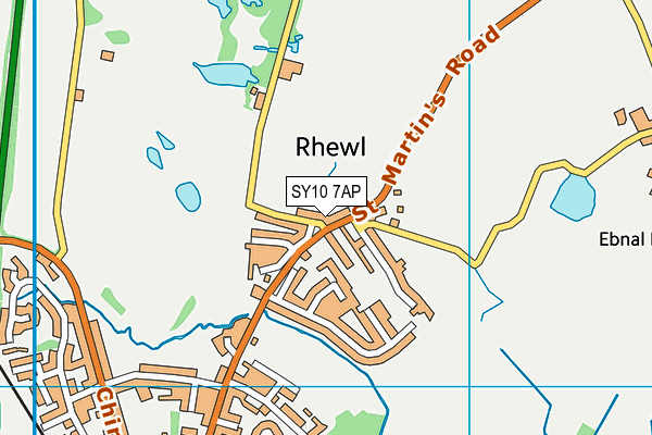 SY10 7AP map - OS VectorMap District (Ordnance Survey)