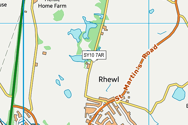 SY10 7AR map - OS VectorMap District (Ordnance Survey)