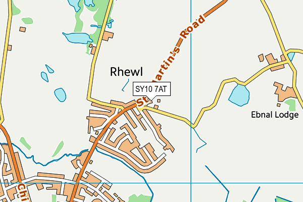 SY10 7AT map - OS VectorMap District (Ordnance Survey)