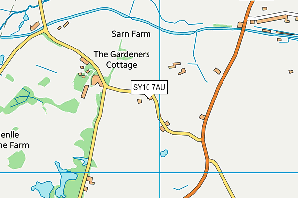 SY10 7AU map - OS VectorMap District (Ordnance Survey)