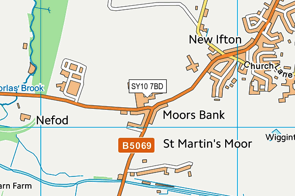 St Martins School (3-16 Learning Community) map (SY10 7BD) - OS VectorMap District (Ordnance Survey)