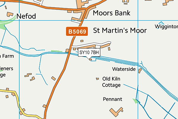 SY10 7BH map - OS VectorMap District (Ordnance Survey)