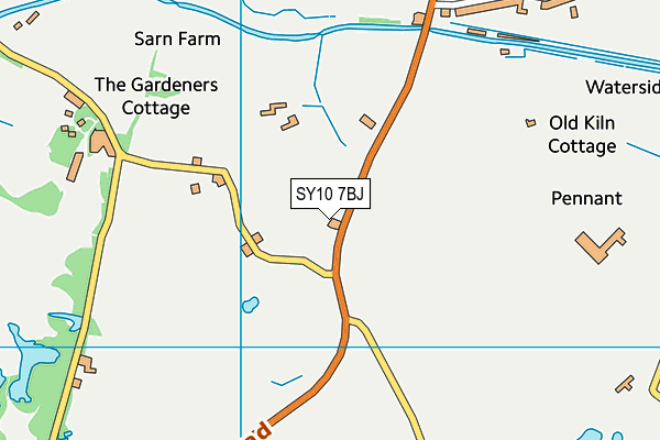 SY10 7BJ map - OS VectorMap District (Ordnance Survey)