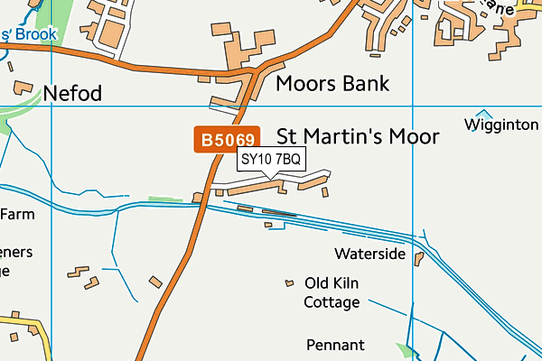 SY10 7BQ map - OS VectorMap District (Ordnance Survey)