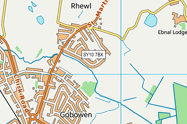 SY10 7BX map - OS VectorMap District (Ordnance Survey)