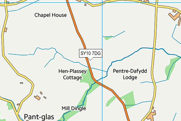 SY10 7DG map - OS VectorMap District (Ordnance Survey)