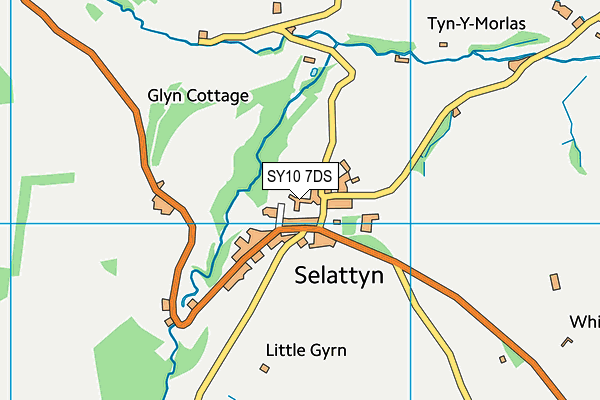 SY10 7DS map - OS VectorMap District (Ordnance Survey)