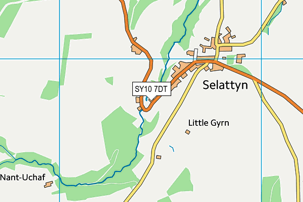 SY10 7DT map - OS VectorMap District (Ordnance Survey)