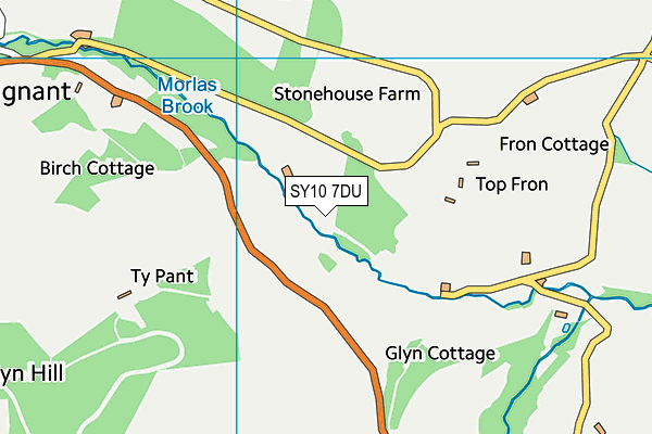 SY10 7DU map - OS VectorMap District (Ordnance Survey)