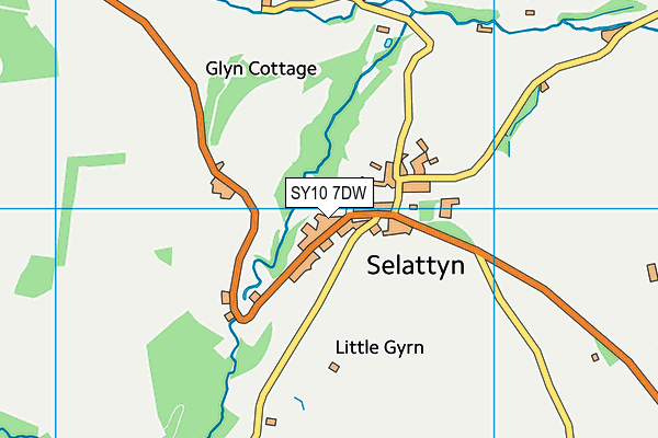 SY10 7DW map - OS VectorMap District (Ordnance Survey)