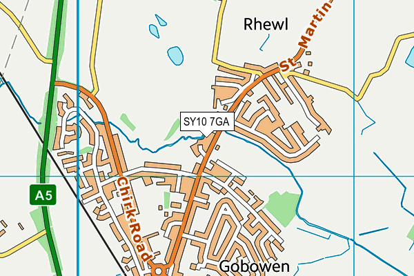 SY10 7GA map - OS VectorMap District (Ordnance Survey)