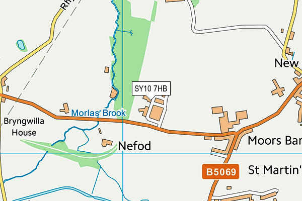 SY10 7HB map - OS VectorMap District (Ordnance Survey)