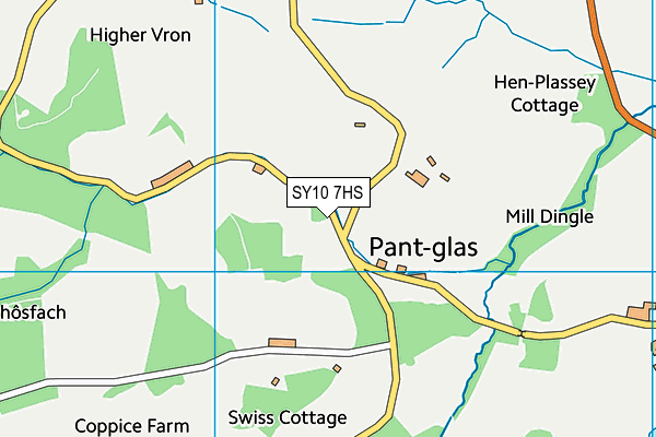 SY10 7HS map - OS VectorMap District (Ordnance Survey)