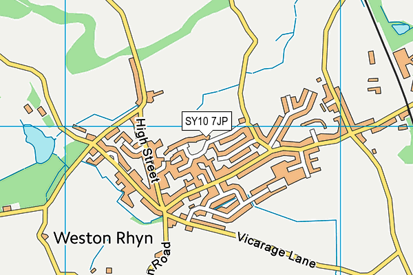 SY10 7JP map - OS VectorMap District (Ordnance Survey)