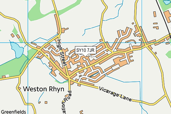 SY10 7JR map - OS VectorMap District (Ordnance Survey)