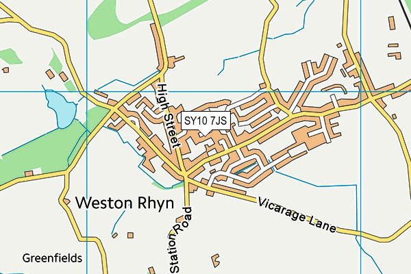 SY10 7JS map - OS VectorMap District (Ordnance Survey)