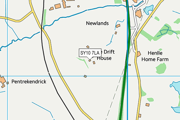 SY10 7LA map - OS VectorMap District (Ordnance Survey)