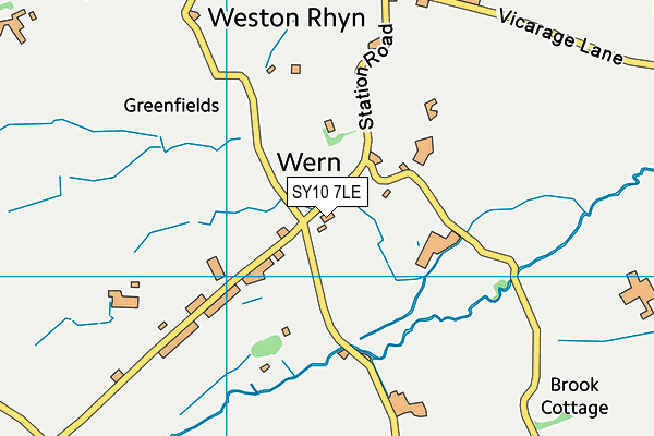 SY10 7LE map - OS VectorMap District (Ordnance Survey)