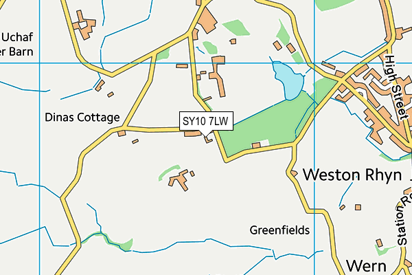 SY10 7LW map - OS VectorMap District (Ordnance Survey)