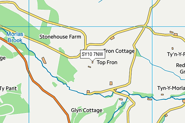 SY10 7NW map - OS VectorMap District (Ordnance Survey)