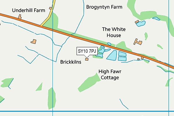 SY10 7PJ map - OS VectorMap District (Ordnance Survey)