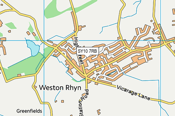 SY10 7RB map - OS VectorMap District (Ordnance Survey)