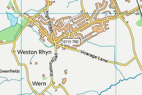 SY10 7RE map - OS VectorMap District (Ordnance Survey)