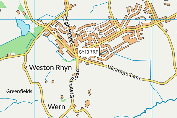 SY10 7RF map - OS VectorMap District (Ordnance Survey)
