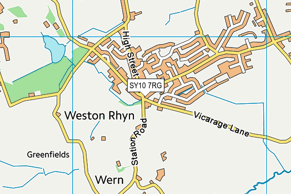 SY10 7RG map - OS VectorMap District (Ordnance Survey)