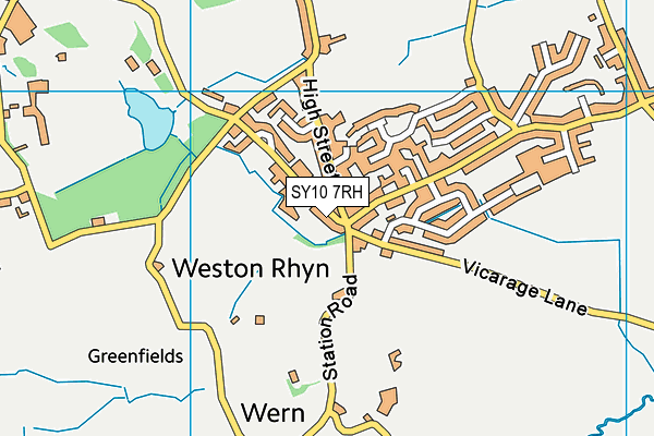 SY10 7RH map - OS VectorMap District (Ordnance Survey)