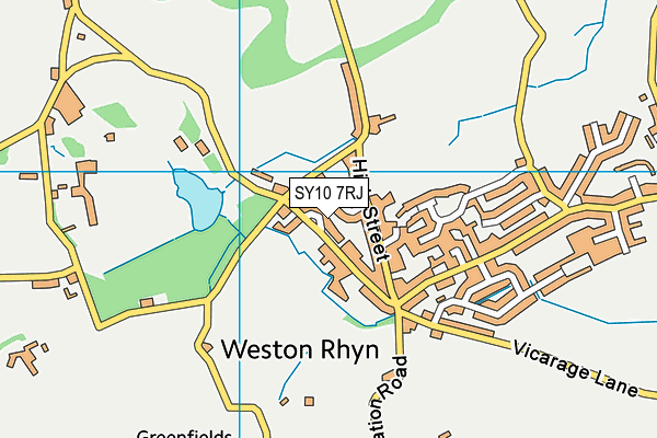 SY10 7RJ map - OS VectorMap District (Ordnance Survey)