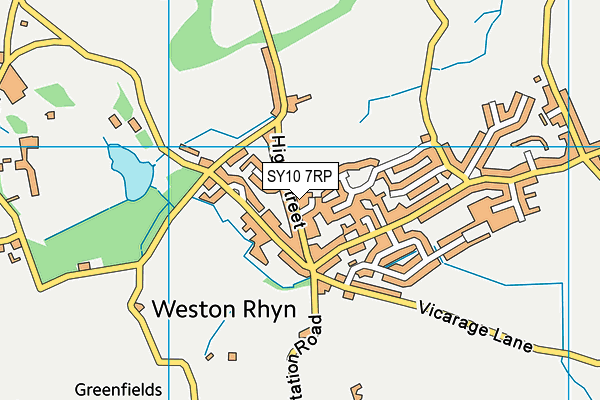 SY10 7RP map - OS VectorMap District (Ordnance Survey)