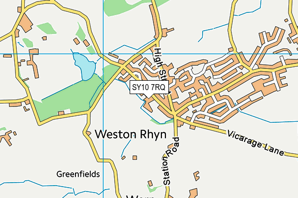 SY10 7RQ map - OS VectorMap District (Ordnance Survey)