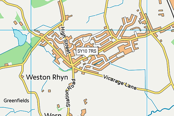 SY10 7RS map - OS VectorMap District (Ordnance Survey)