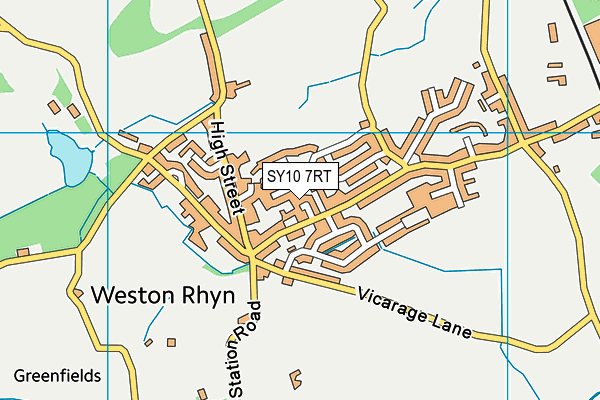 SY10 7RT map - OS VectorMap District (Ordnance Survey)