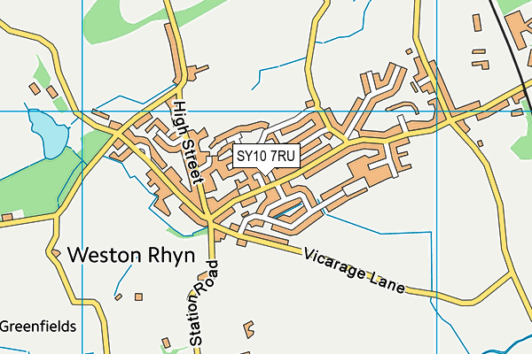 SY10 7RU map - OS VectorMap District (Ordnance Survey)