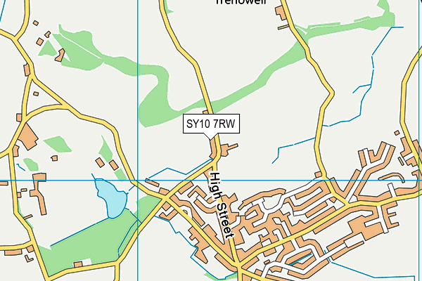 SY10 7RW map - OS VectorMap District (Ordnance Survey)