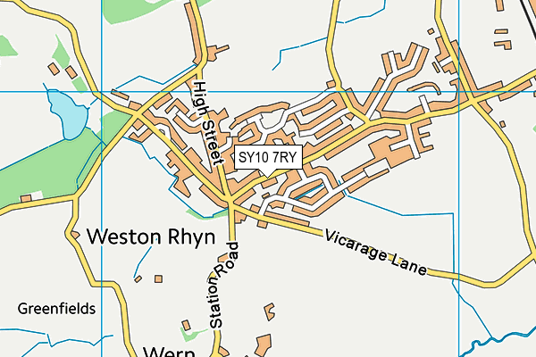 SY10 7RY map - OS VectorMap District (Ordnance Survey)