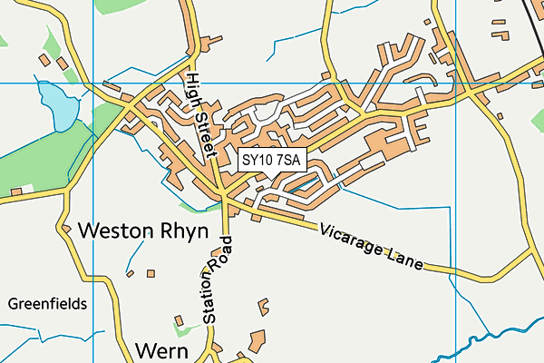 SY10 7SA map - OS VectorMap District (Ordnance Survey)