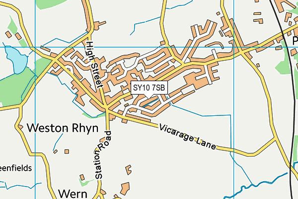 SY10 7SB map - OS VectorMap District (Ordnance Survey)