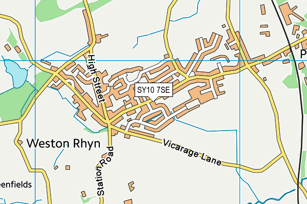 SY10 7SE map - OS VectorMap District (Ordnance Survey)