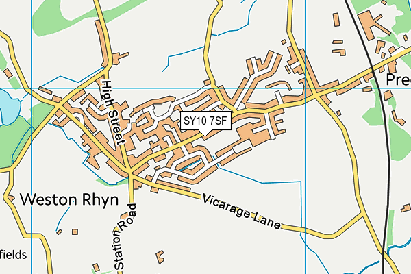 SY10 7SF map - OS VectorMap District (Ordnance Survey)