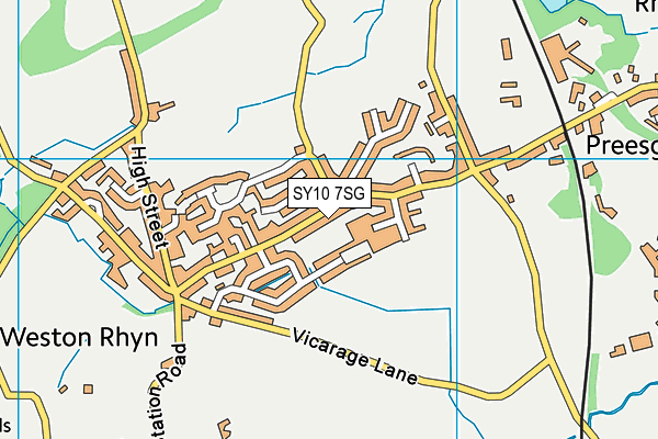 SY10 7SG map - OS VectorMap District (Ordnance Survey)