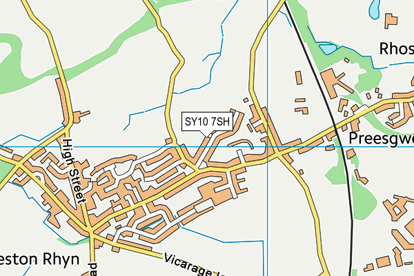 SY10 7SH map - OS VectorMap District (Ordnance Survey)