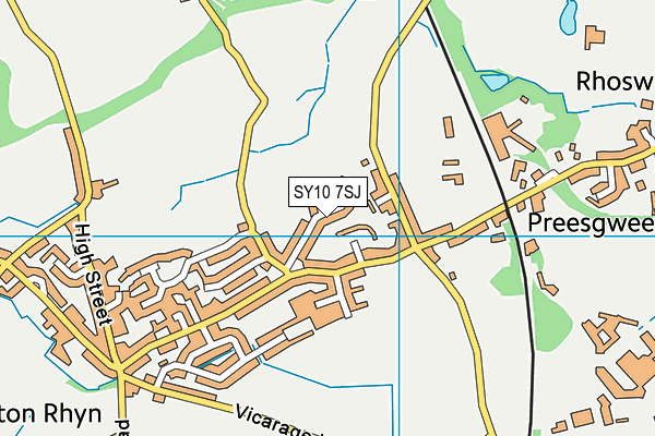 SY10 7SJ map - OS VectorMap District (Ordnance Survey)