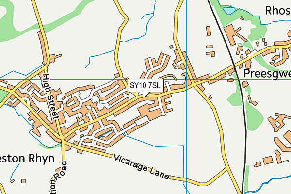 SY10 7SL map - OS VectorMap District (Ordnance Survey)