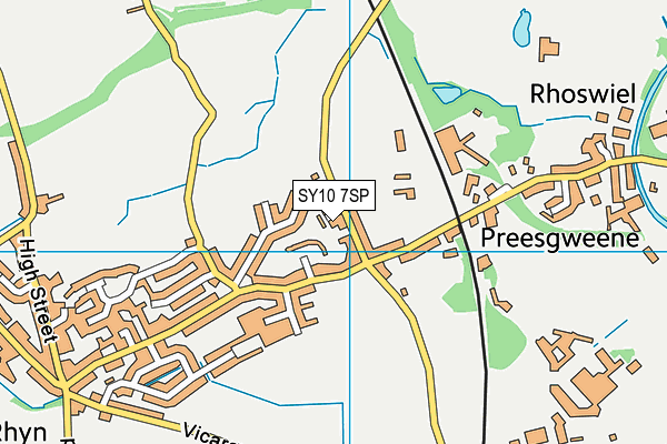 SY10 7SP map - OS VectorMap District (Ordnance Survey)